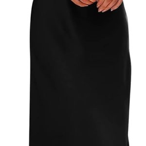 Women's 2025 Summer Satin Dress Elegant Sleeveless Mock Neck Cocktail Party Maxi Dresses